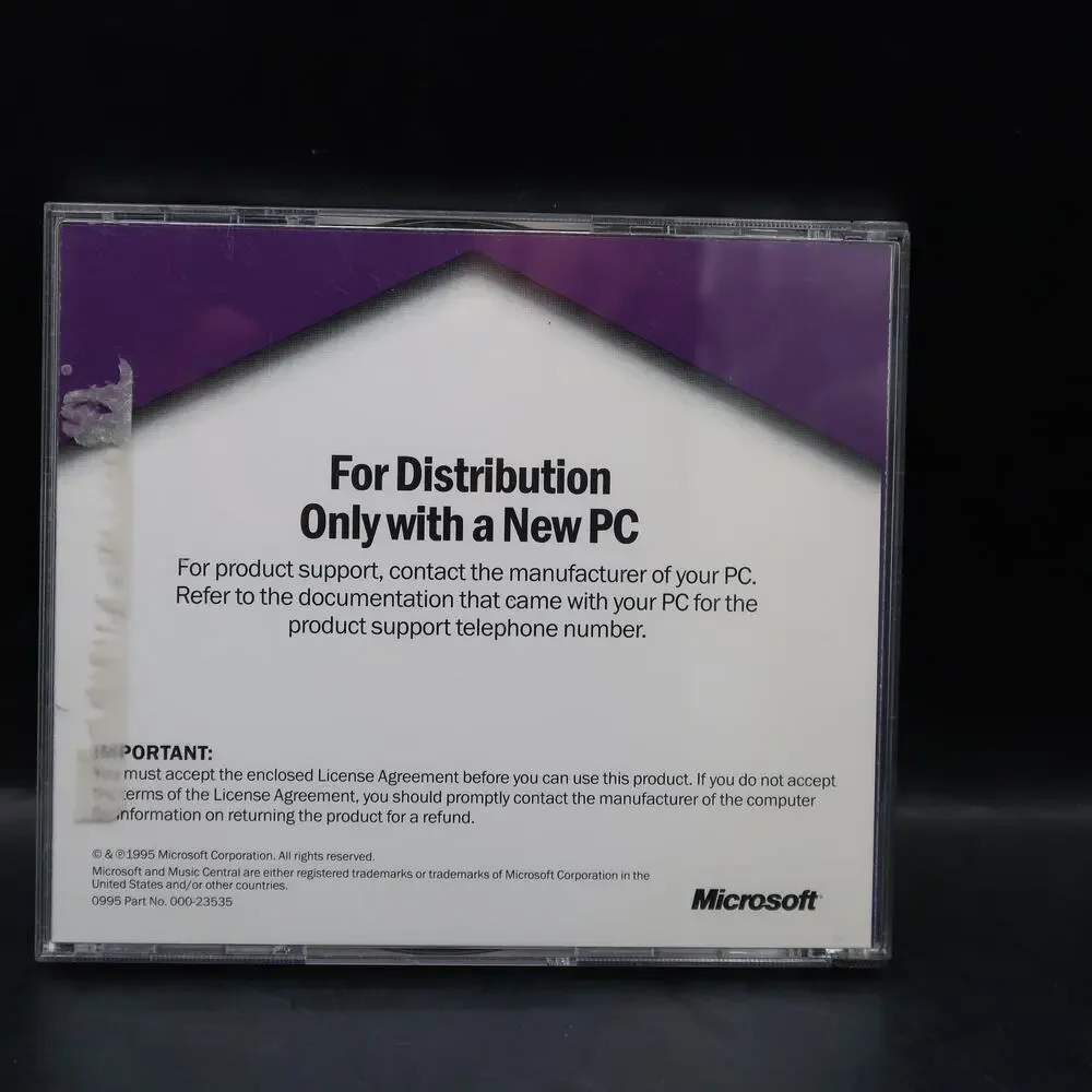 Microsoft Home Music Central 96 CD-ROM Vintage 1995 Computer Program